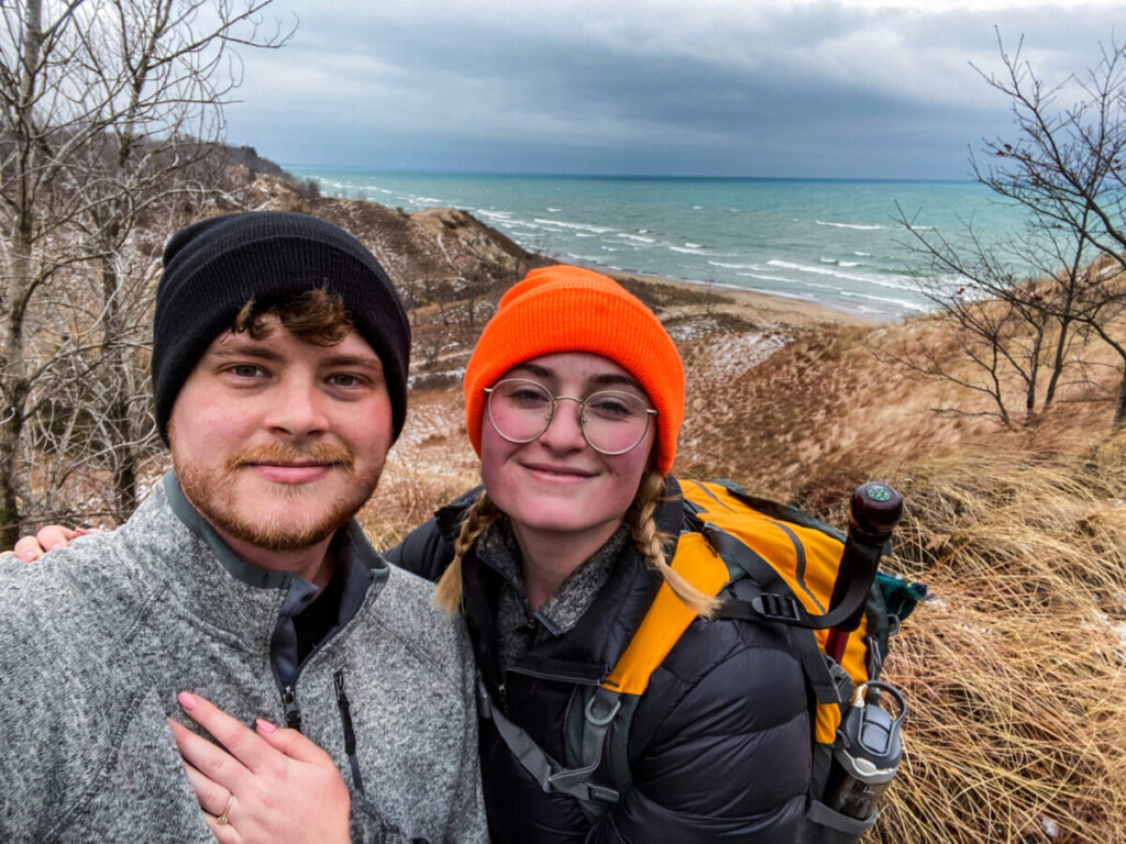 Abbie and Jake in the dunes