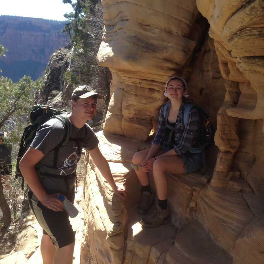 Abbie and Jacob backpacking the Grand Canyon