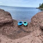 Kayaks in a cove at Little Presque Isle